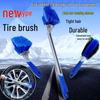 Blue Long Handle Non-Slip Car Wash Brush - Enlarged and Soft for Tires and Wheels