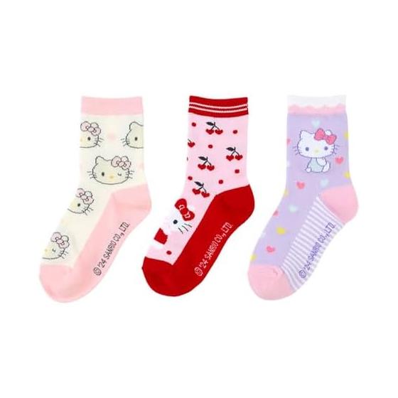 Sanrio (SANRIO) Sanrio Kids Socks 3 Pair Set Socks 16-18cm Hello Kitty Hello Kitty Character 455245 SANRIO