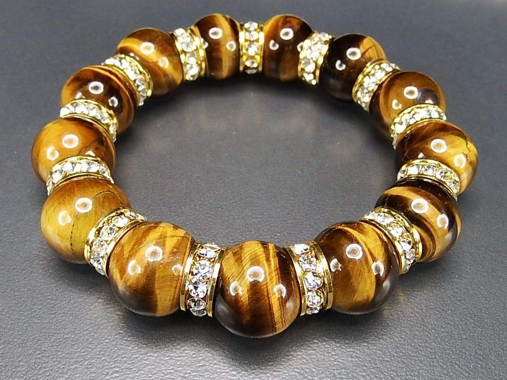 [Stone Town] AAA Tiger Eye 16mm Bracelet, Natural Stone, Extra Large, Impressive, Luxury, Luxurious Rondelle Prayer Beads