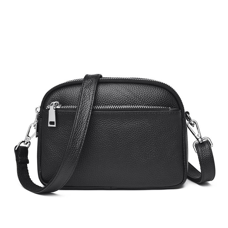 Leather women's bag new fashion casual first layer cowhide shoulder messenger bag