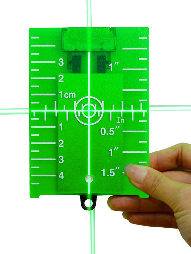 Ersatz der Zielplatte für vertikale/horizontale Lasernivellierung, magnetische Zoll-/cm-Karte, Werkzeugteile, leichte Lasernivellierungsbeschläge