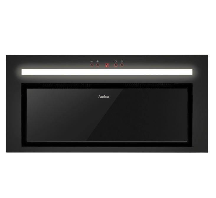 Cappa da incasso Amica OMC6451B HC Nera, LED, Telecomando