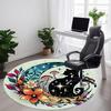 1pc Celestial Cat Moon Carpet, Round Non Slip Durable Large Size Office Carpet, Suitable for Office