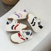Kids German Trainer Shoes Boys Girls Leather Upper Non Slip Soft Sole Casual Sneakers For Spring And Autumn
