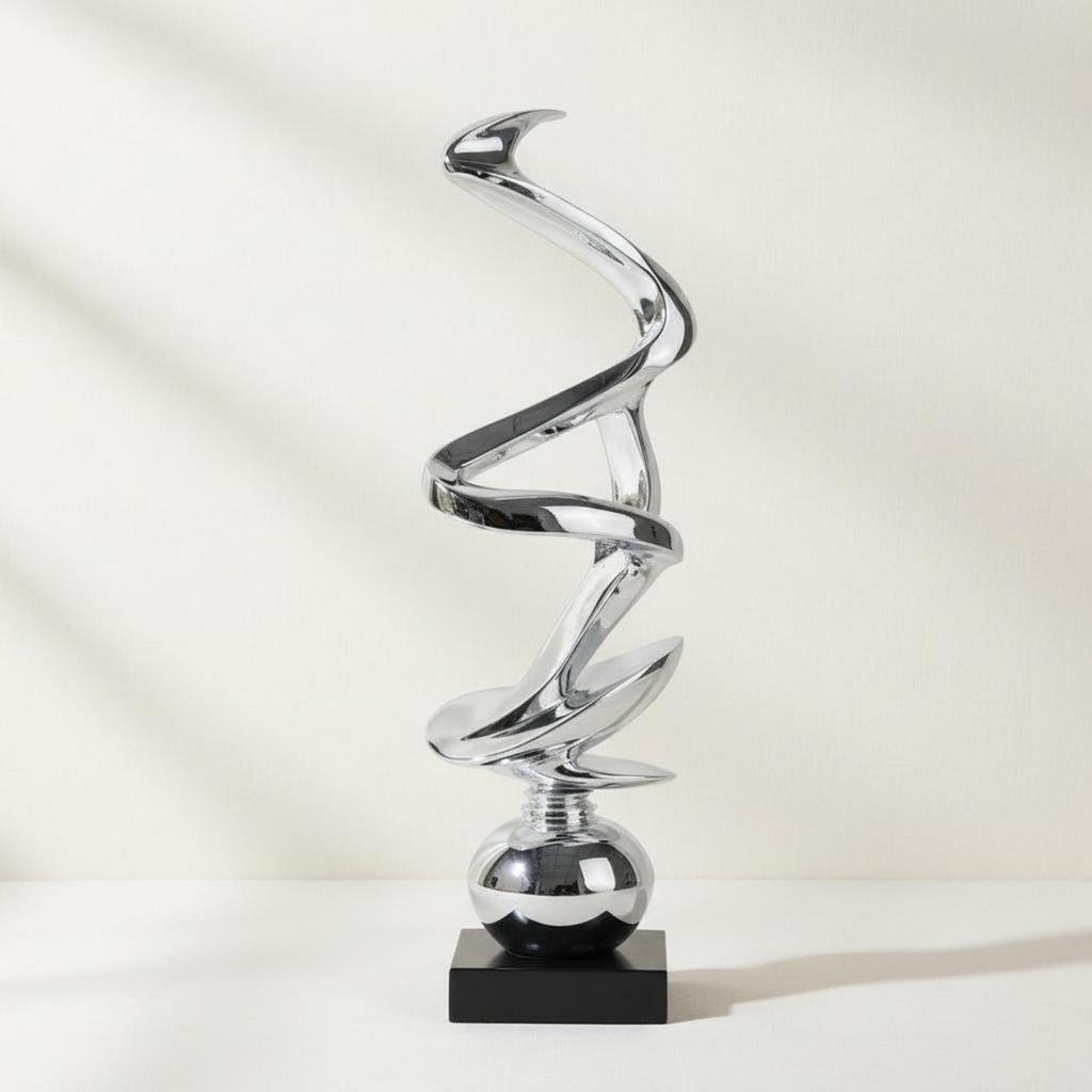 Abstract Resin Sculpture Luxury Look Modern Statue Glossy