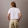 Calvin Klein Loose Fit Round Neck Short Sleeve T-Shirt Women Tops White 47AB814