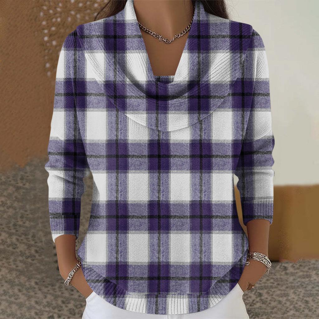 Dam Casual Och Moderiktig Rundhals Långärmad Tryckt Topp Tröja