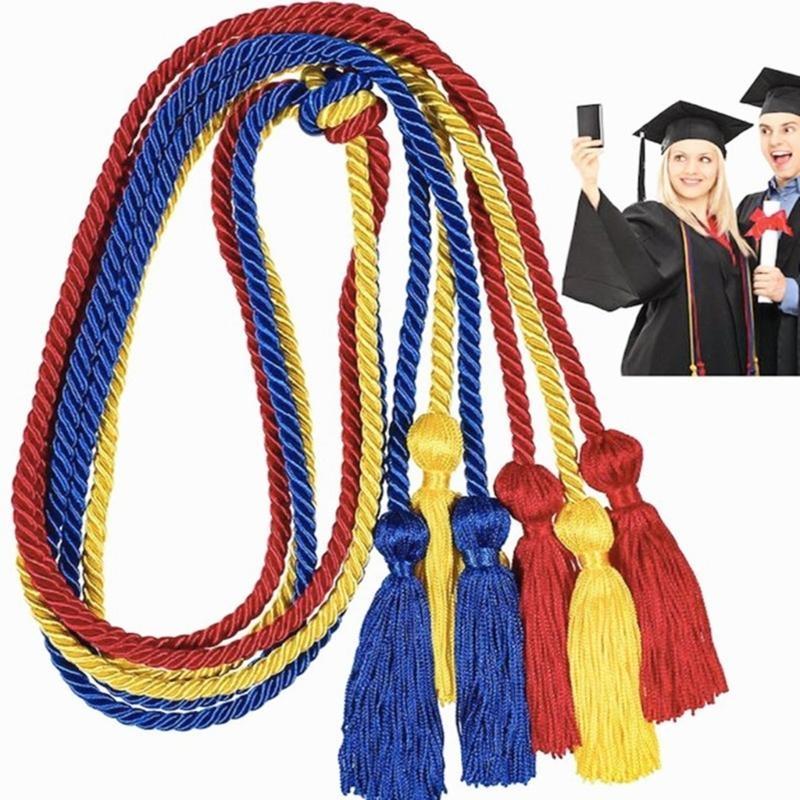 652F Celebratory Gold Graduation Cord With Tassels, 67Inch Graduation Cord