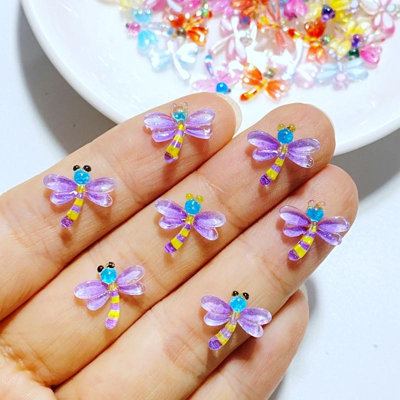 50Pcs New Cute Mini 11*12mm The Small Dragonfly Flat Back Resin Cabochons Scrapbooking DIY Jewelry Craft Decoration Accessorie