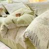Bedding Four-piece Set Printed Skin-friendly Water Wash Sheets Quilt Cover Pillowcase Set