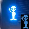 Motorcycle Decoration Sticker Alien Peace Strong Reflective Lattice Type Luminous Reminder Stickers Shiny Reminder Creative