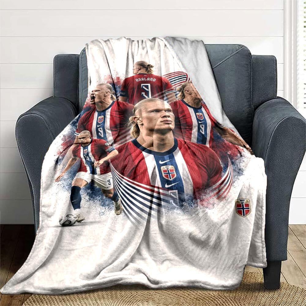 Haaland Blanket Warmthful Decor Suitable for Picnics Office Chair Livingroom for All Occasions Stylish Decor Birthday Christmas Gift Blanket