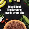Diced Beef Particles Appetising Digestive Nutritious Delicious Chewy Training Rewards for Adult Dog Puppies Premium Beef Snack
