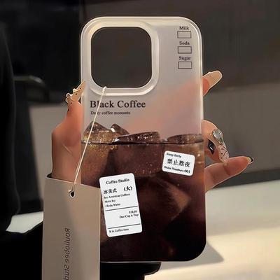 Módní kávový silikonový kryt na telefon pro iPhone 13 Pro Max, kryt pro iPhone 11 12 14 15 Pro Max Plus 12 13 Mini, nárazuvzdorný kryt