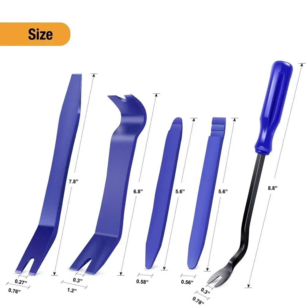 5PCS Car Stereo Trimming and Removal Tool Kit Door Panel and Audio Dashboard Scratch Resistant Warp Plate