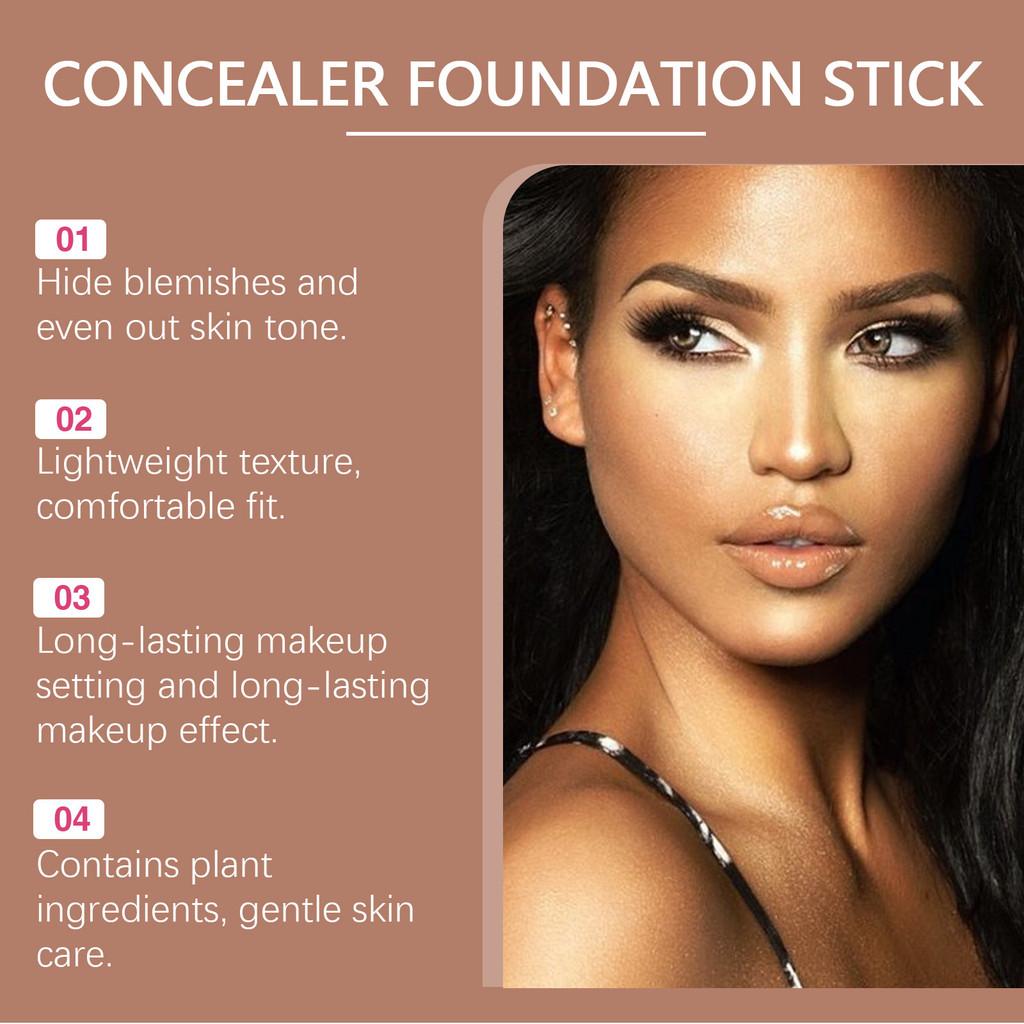 Ouhoe Brown Concealer Foundation Stick Lightweight Hydrating Radiant Natural Finish