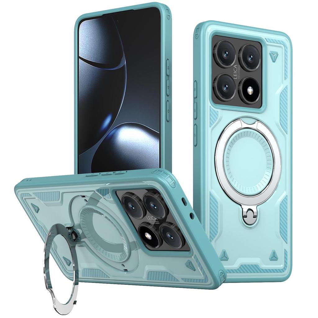 For Xiaomi Redmi Note 14S Case Shockproof Magnetic Protective Cover, Rotating Ring Holder, Magsafe Phone Case Shell