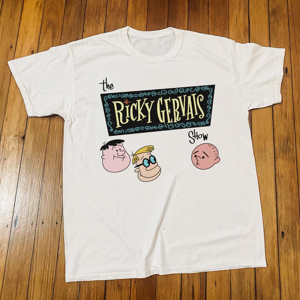 Футболка унисекс RICKY GERVAIS SHOW, плотный хлопок, белая, размеры S-5XL, TT479 M
