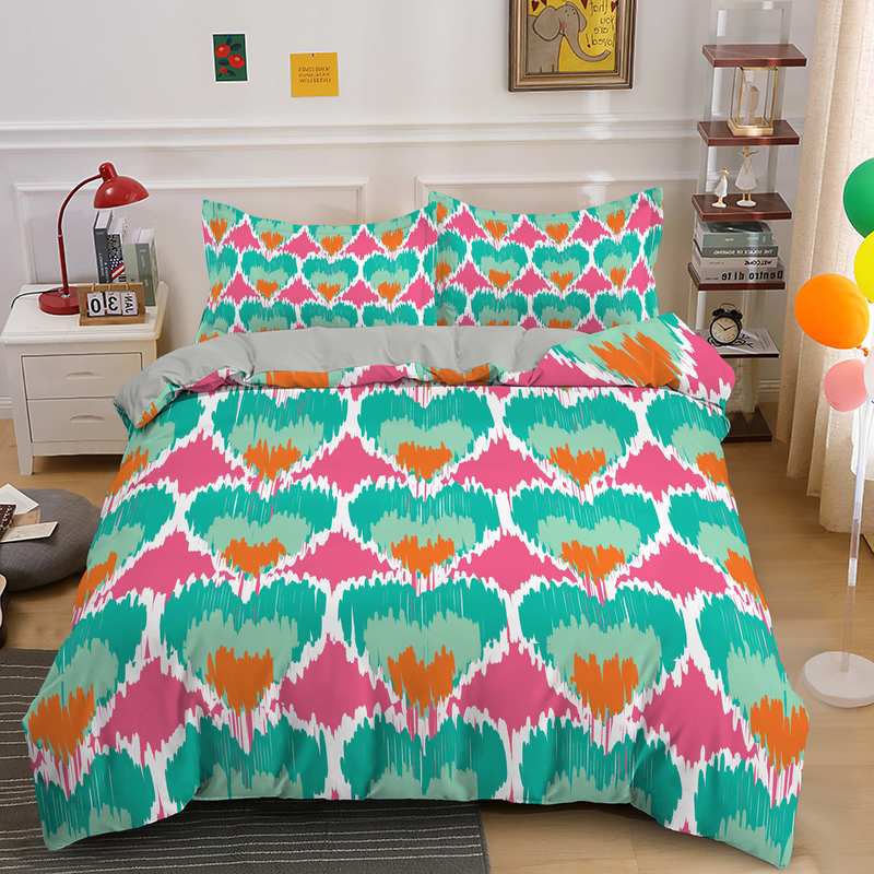 Indian Floral Style King Queen Duvet Cover Colorful Boho Mandala Bedding Set For Adults Geometric Exotic Polyester Quilt Cover