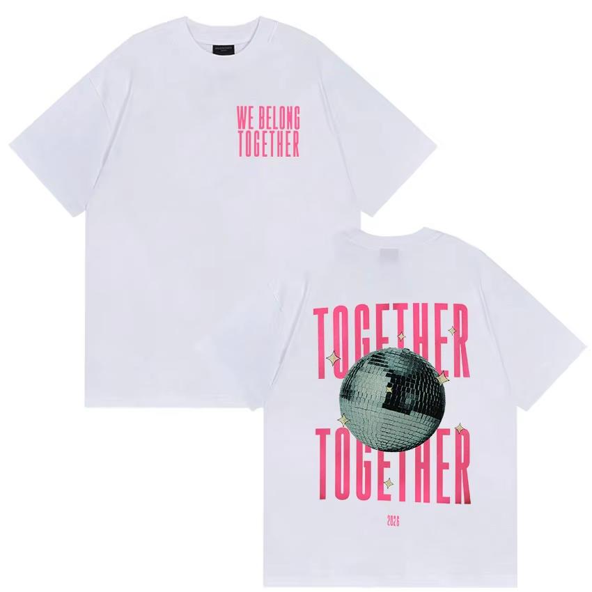 2026 Harry Styles We Belong Together T Shirts Unisex Unisex High Quality Vintage Oversized Tees Casual Fashion Short Sleeve Tees
