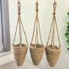 Handmade Plant Hanger Hanging Baskets Hanging Plant Container with Long Handle Suitable for Indoor Plant and Home Decors