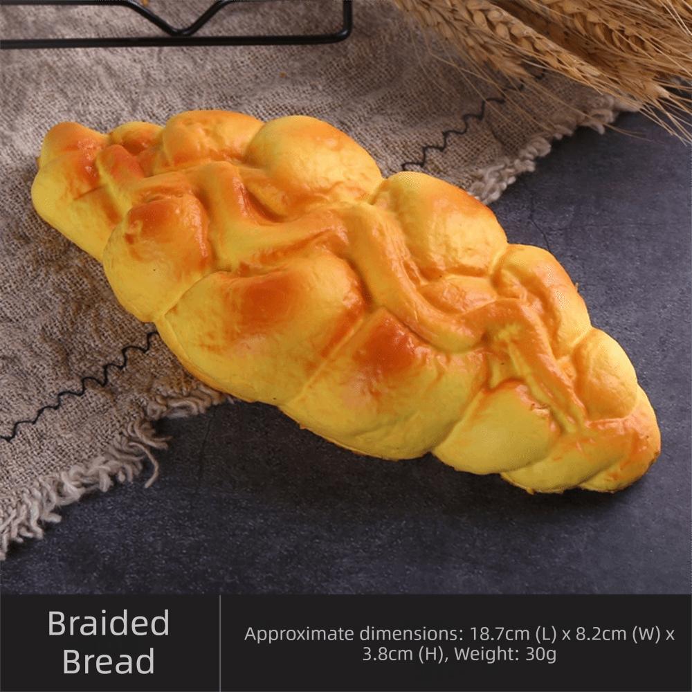 Soft Cake Toast PU Model Scale Food Fake Bread Ornaments Artificial Fake Bread Model Kitchen Toy