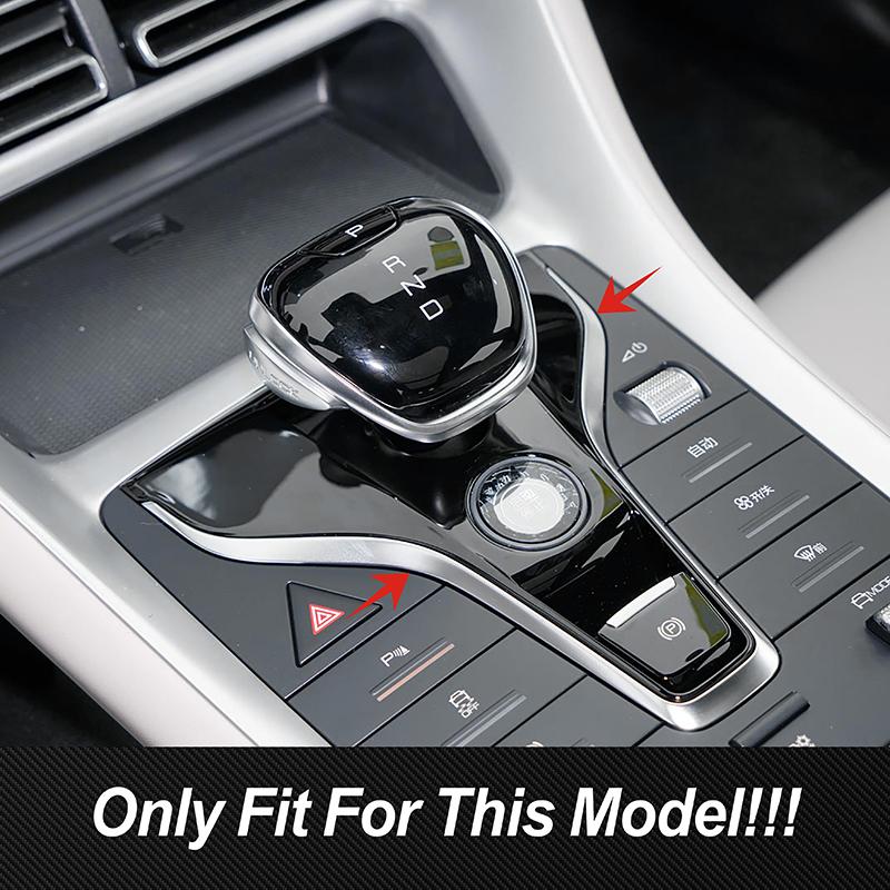Car Center Console Gear Shift Letter Panel Decoration Cover Trim For BYD Song Pro  Carbon Fiber Color Interior Accessories