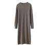 Damen Pulloverkleid 100% Wolle MODERN NEW SAGA O-Ausschnitt Strick Langer Pullover Winterpullover Wolle Langes Kleid Weiblich