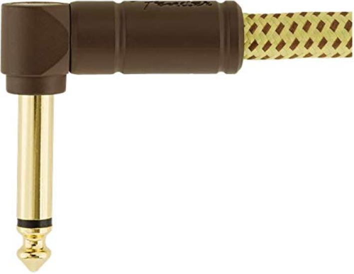 Fender Deluxe Series Instrument Cable, StraightAngle, 10" Tweed 08