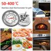 Edelstahl-Ofenthermometer, Grillfleischthermometer, Zifferblatt, Temperaturanzeige, Kochsonde, Küchen-Grill-Werkzeuge