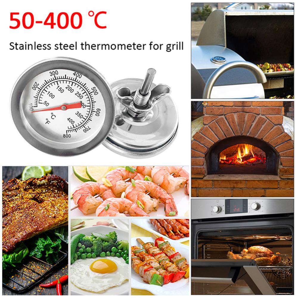 Edelstahl-Ofenthermometer, Grillfleischthermometer, Zifferblatt, Temperaturanzeige, Kochsonde, Küchen-Grill-Werkzeuge