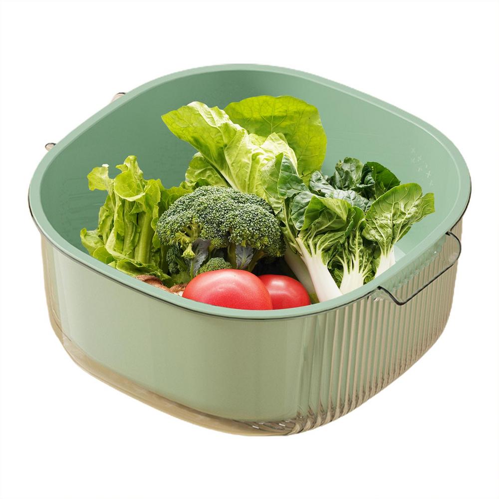 

Кухонный набор дуршлагов, многофункциональная миска для мытья и сито, двухслойная сливная ванна, корзина для мытья фруктов и овощей