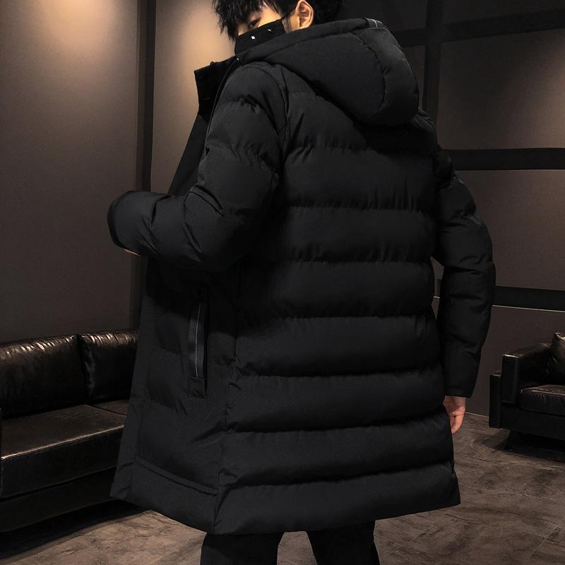 Herren Lange Jacken Wintermäntel Chaquetas Kapuzen-Freizeit-Winterparkas Männlich Grün Warme Parkas Mäntel