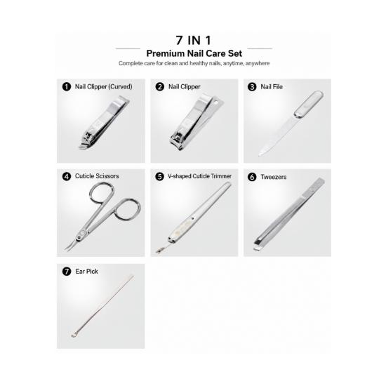 777 Three Seven TS-16100SC Nail Clipper Manicure Grooming Set Premium Korean Nail Care Kit