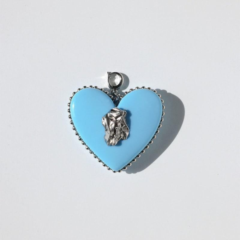 VERRYTASTE Heart Pendant Pearl Necklace - Sky Blue