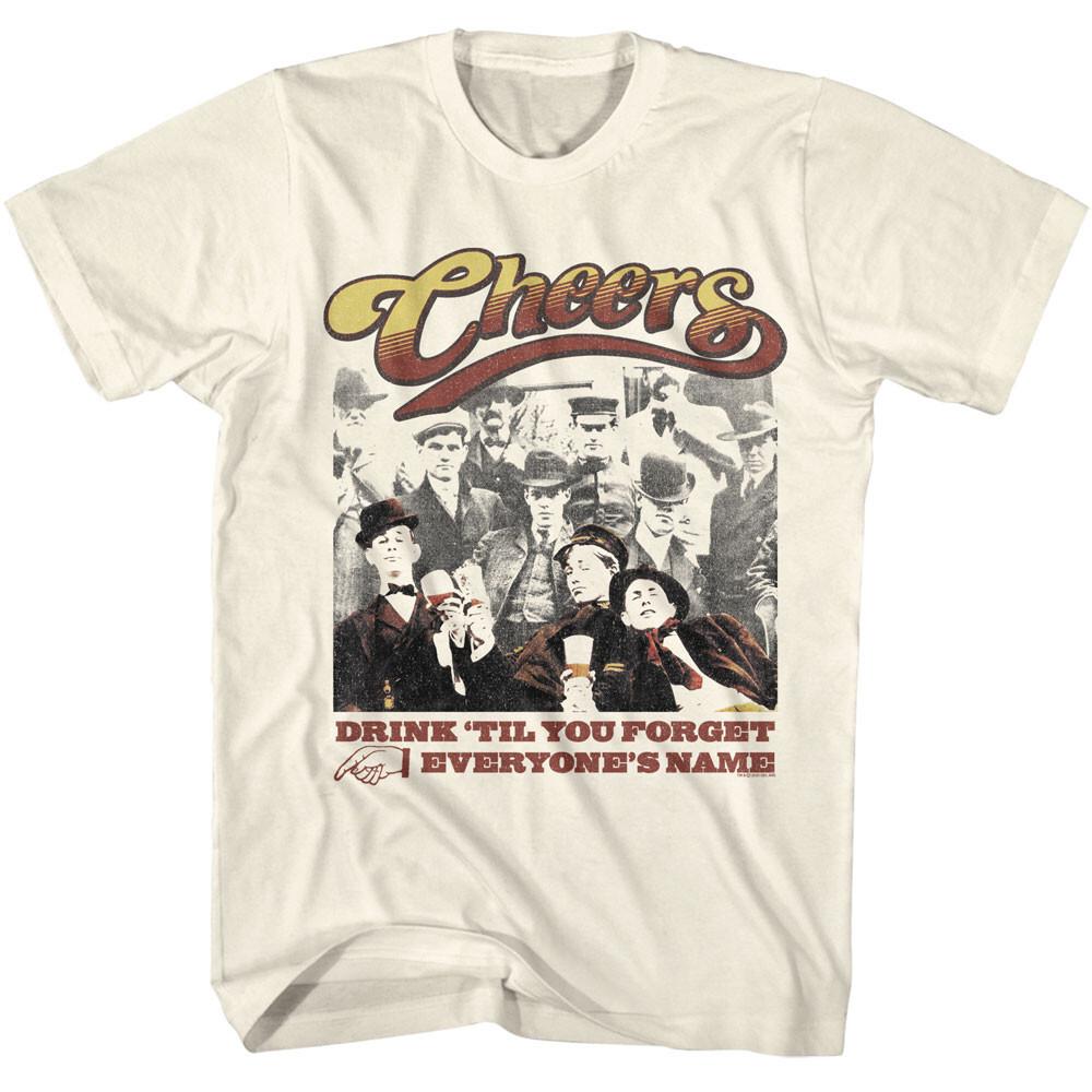 Cheers TV Show Vintage Photo Drink Til You Forget Everyone Name Men T Shirt S