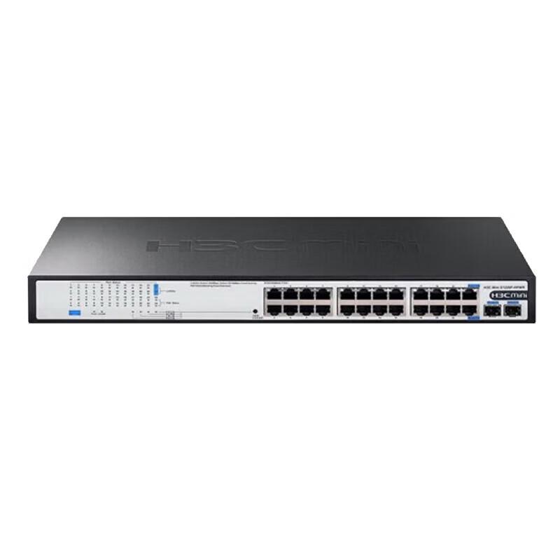 

H3C S1226F-HPWR 24-Port Gigabit Unmanaged PoE+ Switch with 2 SFP Ports