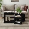 VidaXL Nesting Tables 3 Pcs Black Engineered Wood 816489