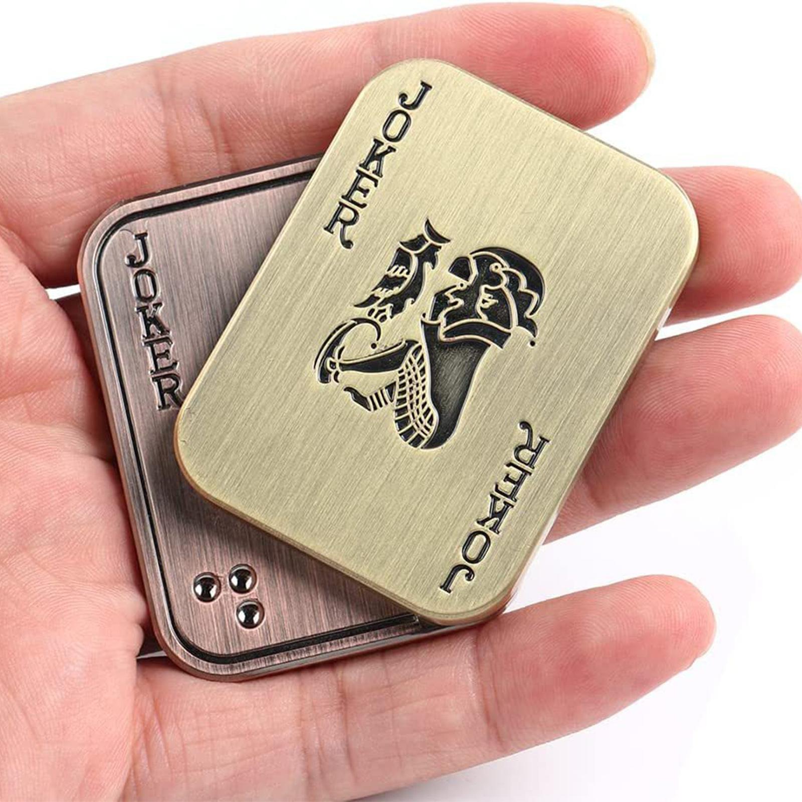 

Покерная карта Push Card Портативный магнитный металлический слайдер для покера Игрушка для дома Школы Офиса На улице AA
