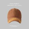 Korean style Baseball Cap with Embroidered Letters  Vintage Soft top Baseball Cap with Curved Brim  Face Showing Small Sunshade Cap
