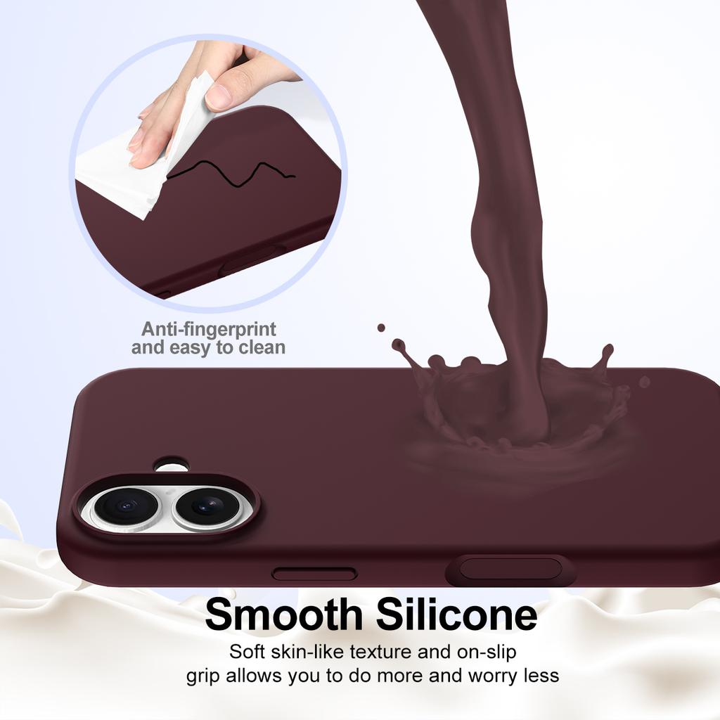 For iPhone 17 Case Compatible with MagSafe Anti-Drop Liquid Silicone Phone Cover