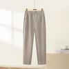 Women's Autumn/Winter High-Waist Wool Blend Straight Leg Casual Pants