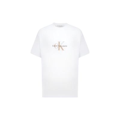 Solid Color Letter Logo Print Short Sleeve T-Shirt Men Tops White J323378-YAF