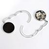 Portable Desk Edge Hook Foldable Purse Hook Cute Cat Pattern Alloy Bag Hook Table Edge Bag Holder for Travel Work Parties Office Desk
