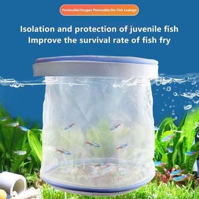 Multiple Sizes Aquarium Fish Isolation Box Fishproof Water-permeable Fish Hatchery Net Breathable Small Fry Breeding Box