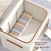 Baicaoyuan Oxford Fabric Storage Box, Clothes And Quilt Organizer, Storage Container, Baina Box, 36L, Off-White, 1 Piece