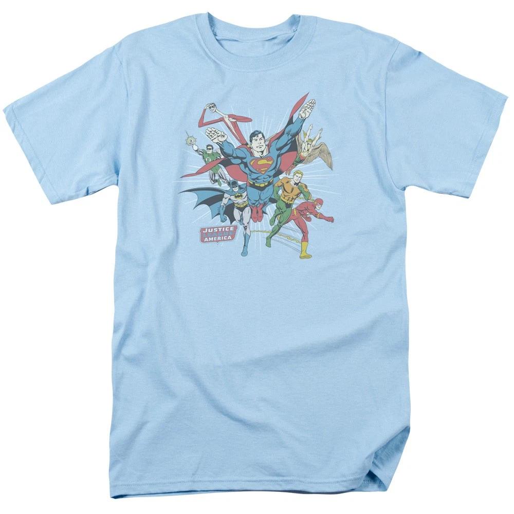 DC Comics - Justice League - Lead The Charge - Unisex Children s T-shirt - Blue 120