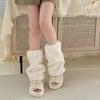 Japanese Style Lolita Boots Cover Plush Long Tube Sock Fashion Furry Leg Warmers  Spicy Girls