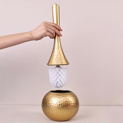 1 Stück Toilettenbürste mit Basis-Halter, Langstiel-Badezimmerreinigungsbürste für Toilette, Waschbecken, Dusche, Kratzfestes Hygienisches Design