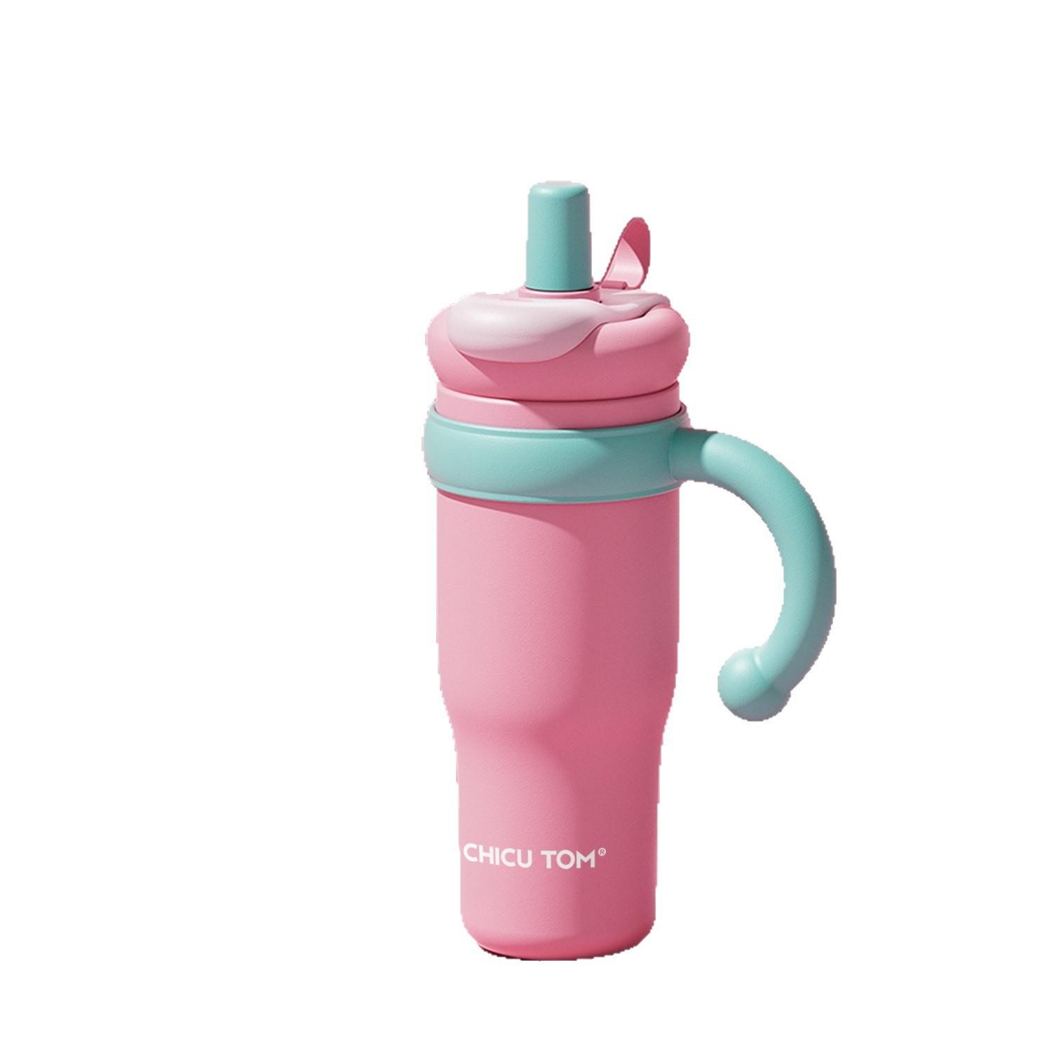 Big Mac thermos cup women s high-value straw water cup new ice cup large-capacity ceramic ton cup 1000ml